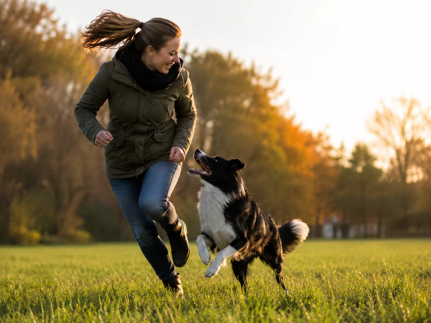 Mensch und Hund beim gemeinsamen Spielen
